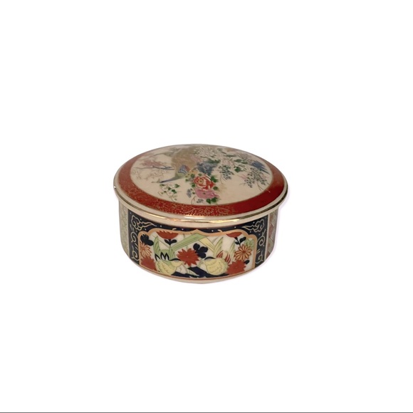 VTG Takahashi Box Porcelain with Peacocks & Gold Rim - Picture 5 of 11